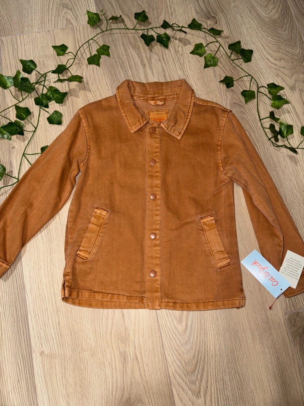 Cat & Jack Kids' Burnt Orange Denim Jacket